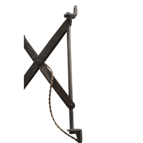 Midgard scissor upcycled wall lamp vintage accordion detail 2