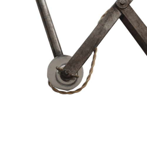 Midgard scissor upcycled wall lamp vintage accordion detail 3