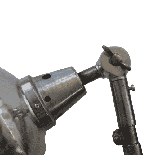 Midgard scissor upcycled wall lamp vintage accordion detail 5